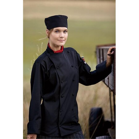 Nathan Caleb Barbados Chef Coat in Black Large NA584827